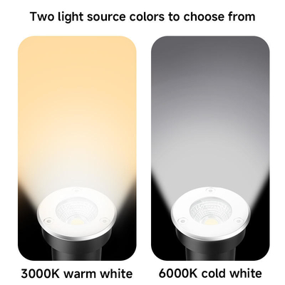 IP67 Luz exterior Blanco cálido COB Luz subterránea Forma redonda Luz subterránea 304 Acero inoxidable LED Negro 80 Watt IP67