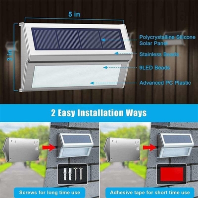 IP65 Luz solar impermeable para iluminación de jardín con control inteligente de la luz
