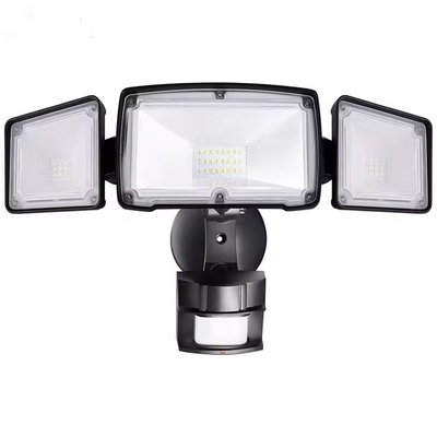 20w 28w 39w Jardín 3 cabezas Luces de seguridad LED Sensor de movimiento Exterior Adjustable LED Luces de inundación IP67 para exteriores