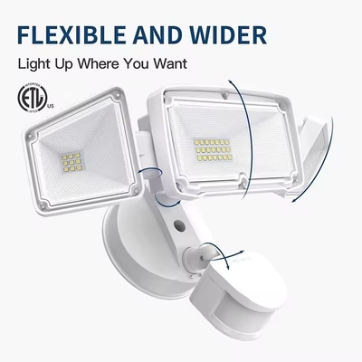 20w 28w 39w Jardín 3 cabezas Luces de seguridad LED Sensor de movimiento Exterior Adjustable LED Luces de inundación IP67 para exteriores