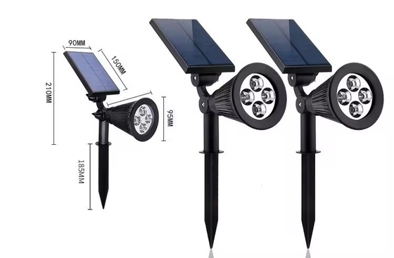 luz de paisaje reflector ajustable exterior impermeable luz solar de jardín