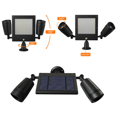 IP65 Luz solar para jardines con control de luz y detección humana