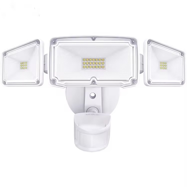 20w 28w 39w Jardín 3 cabezas Luces de seguridad LED Sensor de movimiento Exterior Adjustable LED Luces de inundación IP67 para exteriores